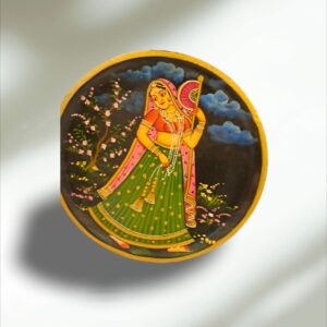 Handcrafted Wooden Wall Plates with Traditional Paintings